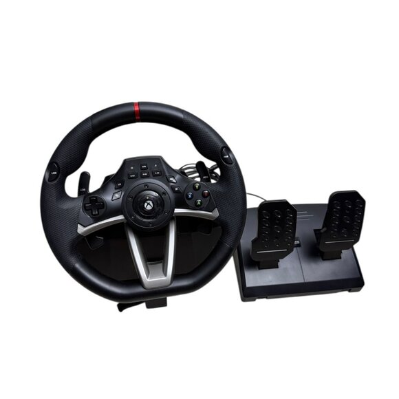 XBOX HORI Racing Wheel Overdrive RWO Steering Wheel & Gas Pedals for XBOX ONE - Picture 1 of 7
